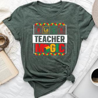 Black Teacher Magic Black History Month Teacher Womens Bella Canvas T-shirt | Mazezy