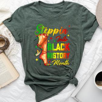 Black History Steppin Into African High Heels Girls Bella Canvas T-shirt - Thegiftio UK