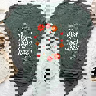 Blessed Beyond Measure Cute Floral Christian Bella Canvas T-shirt | Mazezy