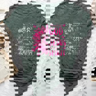 Blessed By God Loved By Jesus Pink Sunflower Faith Christian Bella Canvas T-shirt - Thegiftio