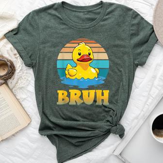 Bruh Rubber Duck Lovers Meme Boys Girls Bella Canvas T-shirt - Thegiftio UK