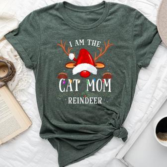 I Am The Cat Mom Reindeer Christmas Family Bella Canvas T-shirt - Thegiftio UK