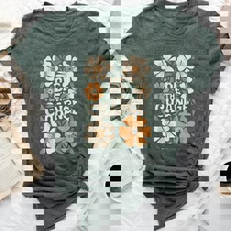 Be The Change Motivational Quote Floral Boho Bella Canvas T-shirt - Thegiftio