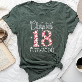 Chapter 18 Est 2008 Happy 18Th Birthday Girl Women Bella Canvas T-shirt - Thegiftio UK