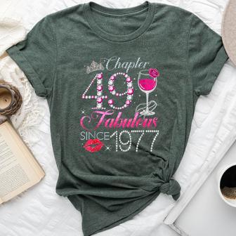 Chapter 49 Fabulous Since 1977 49Th Birthday Queen Diamond Bella Canvas T-shirt - Thegiftio UK