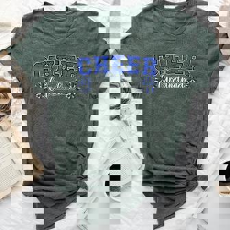 Cheer Grandma My Favorite Cheerleader Calls Me G-Ma Blue Bella Canvas T-shirt | Mazezy