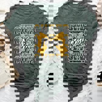 Cheer Mom Mama Bow Sport Cheerleader Cheerleading Yellow Bella Canvas T-shirt - Thegiftio