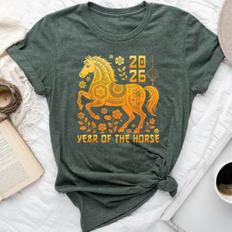 Chinese New Year 2026 Year Of The Horse Lunar Zodiac Horse Bella Canvas T-shirt - Thegiftio UK