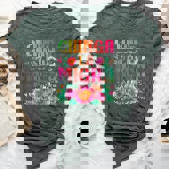 Chinga La Migra Retro Flowers Chinga La Migra Bella Canvas T-shirt | Seseable CA