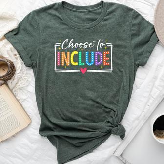 Choose To Include Special Education Teacher Autism Awareness Bella Canvas T-shirt | Mazezy