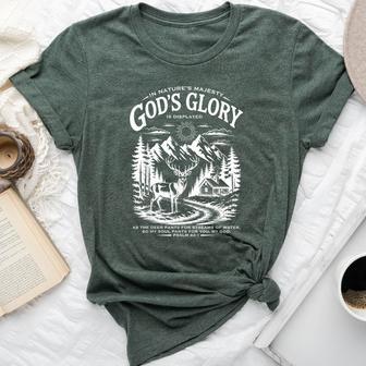 Christian Deer Bible Verse Hunting Jesus Nature Wildlife Bella Canvas T-shirt | Seseable CA