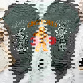 Christmas Gym Gingerbread Gingershred Xmas Workout Women Bella Canvas T-shirt | Mazezy