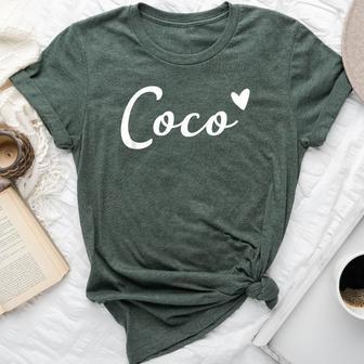 Coco Cute Heart Grandma Mother's Day Bella Canvas T-shirt - Thegiftio UK