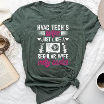 Cool Hvac Tech's Wife Of An Hvac Technician Wife Bella Canvas T-shirt - Thegiftio UK
