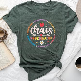 Cute Chaos Coordinator Teacher First Day Of School Bella Canvas T-shirt - Thegiftio UK