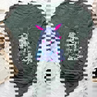 Cute E-Girl Anime Girl Goth Bunny Grunge Gothic Outfit Bella Canvas T-shirt | Mazezy