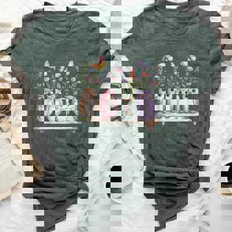 Cute Owl Lover Floral Butterfly Nature Aesthetic Girls Bella Canvas T-shirt | Mazezy