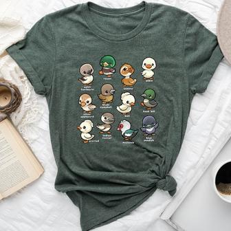 Cute Types Of Duck Waterfowl Animals Of The World Duck Lover Bella Canvas T-shirt - Thegiftio UK