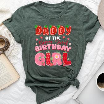 Daddy Of The Berry Sweet Birthday Girl Strawberry Lover Bella Canvas T-shirt - Thegiftio UK