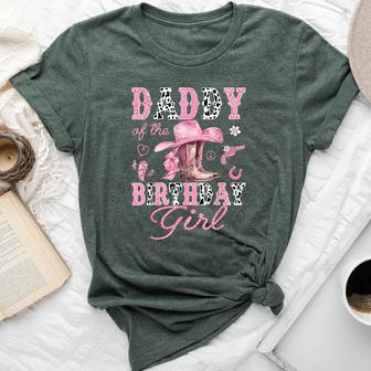 Daddy Of The Birthday Girl Pink Cowgirl Western Rodeo Bella Canvas T-shirt - Thegiftio