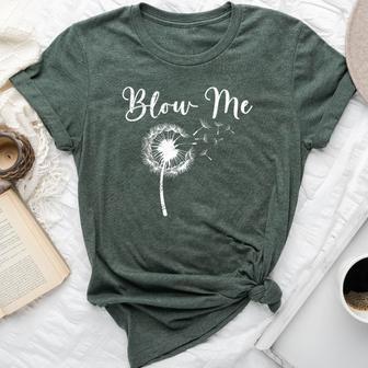 Dandelion Blow Me Gardener Dandelions Bella Canvas T-shirt - Thegiftio UK