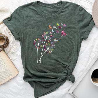 Dandelion Roller Skate Flower Floral Roller Skating Tree Bella Canvas T-shirt - Thegiftio UK