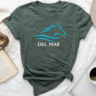 Del Mar Horse Racing California Race Track Thoroughbred Club Bella Canvas T-shirt - Thegiftio UK