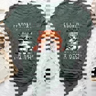 First Of All I'm A Delight Sarcastic Coffee Grumpy Cat Bella Canvas T-shirt | Mazezy