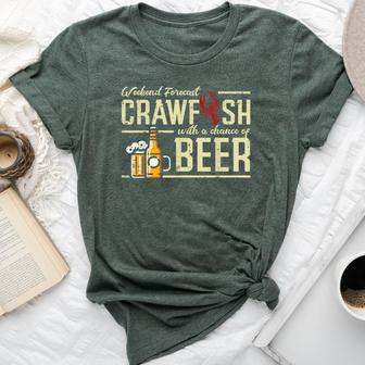 Weekend Forecast Crawfish Beer Crayfish Dad Women Bella Canvas T-shirt - Thegiftio UK