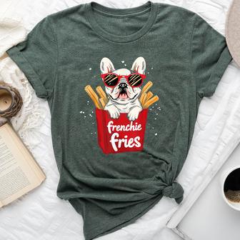 Frenchie Fries French Bulldog Dog Lover Women Bella Canvas T-shirt - Thegiftio UK