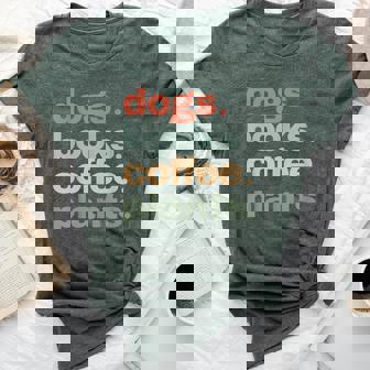 Dogs Books Coffee Plant Lover Gardening Cute Mom Life Bella Canvas T-shirt - Thegiftio