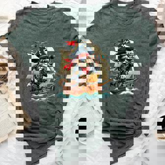 Pirate Cat Adventure Halloween Cat Lover Women Bella Canvas T-shirt | Mazezy