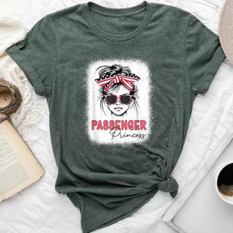 Princess Passenger Cute Messy Bun Hair Girls Women Bella Canvas T-shirt - Thegiftio UK