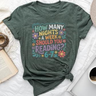 Reading Six Seven Meme Book Lover 67 Teacher Bella Canvas T-shirt - Thegiftio UK