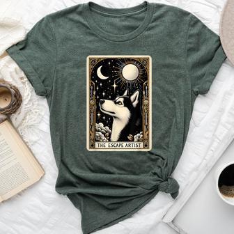 Siberian Husky Tarot Card Husky Lover Women Bella Canvas T-shirt - Thegiftio UK