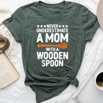 Wooden Spoon Survivor Mom With A Wooden Spoon Bella Canvas T-shirt - Thegiftio UK