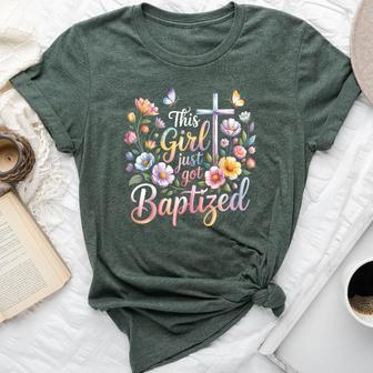 This Girl Just Got Baptized Christian Baptism Religious Bella Canvas T-shirt - Thegiftio UK