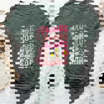 Girl Retro Boone Groovy Flower First Name Personalized 80'S Bella Canvas T-shirt | Mazezy