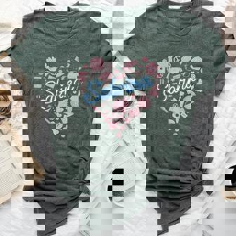 Girl Retro Sabrina First Name Personalized Heart Bella Canvas T-shirt | Mazezy