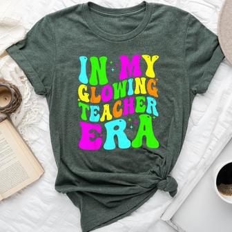 In My Glowing Teacher Era Groovy Colorful Bright Bella Canvas T-shirt - Thegiftio UK