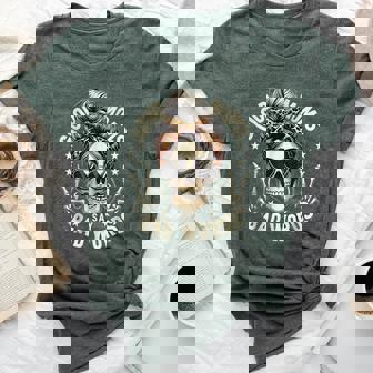 Good Moms Say Bad Words Messy Bun Mom Skeleton Leopard Bella Canvas T-shirt - Thegiftio