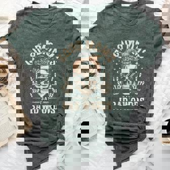 Good Moms Say Bad Words Skeleton Messy Bun Mom Bella Canvas T-shirt | Mazezy