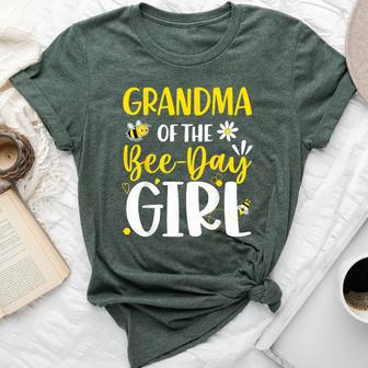 Grandma Of The Bee Day Girl Birthday Party Family Matching Bella Canvas T-shirt - Thegiftio UK