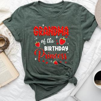 Grandma Of The Birthday Princess Strawberry Theme Bday Party Bella Canvas T-shirt - Thegiftio
