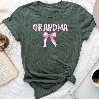 Grandma Birthday Squad Matching Coquette Bow Family Party Bella Canvas T-shirt - Thegiftio UK