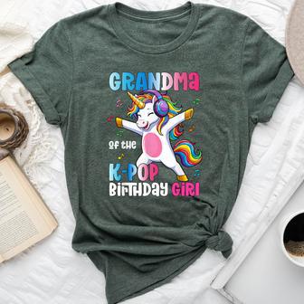 Grandma Of The K-Pop Birthday Princess Birthday Girl Bella Canvas T-shirt - Thegiftio UK