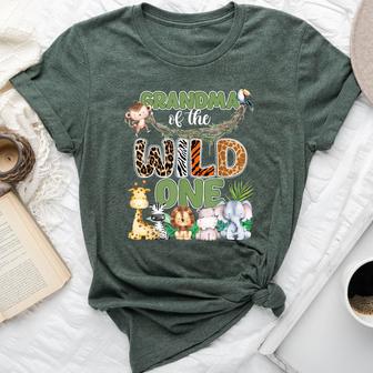 Grandma Of The Wild One 1St Birthday Family Safari Jungle Bella Canvas T-shirt - Thegiftio UK