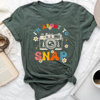 Groovy I'm About To Snap Photography Photographer Camera Men Bella Canvas T-shirt - Thegiftio UK