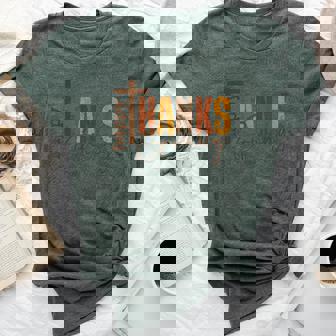 Happy Thanksgiving Holiday Christian Family Bella Canvas T-shirt | Mazezy