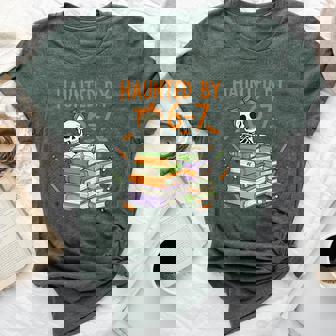 Haunted By 6-7 Teacher Halloween Skeleton Bella Canvas T-shirt | Mazezy